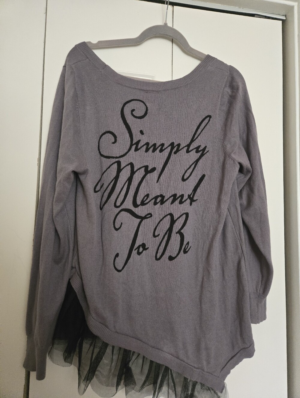 NWT Torrid Disney Nightmare Before Christmas Gray Knit Top Tulle Rayon Blend - Picture 8 of 10